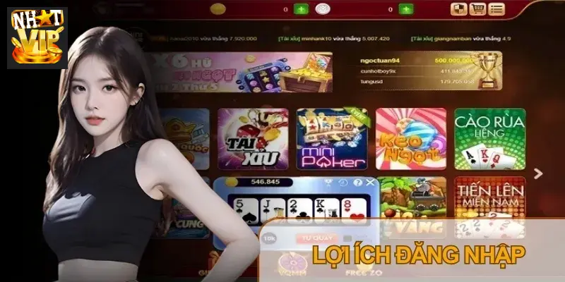 Quyền lợi đăng nhập Nhatvip
